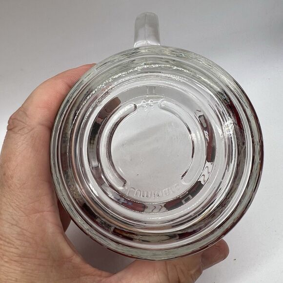 Vintage 2 Luminarc Red Stripe Santa Claus Christmas Mugs Coffee Holiday St Nick - Picture 10 of 12